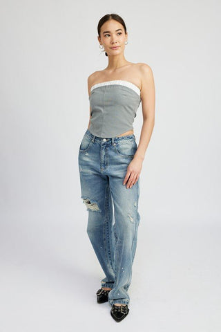 Cropped Tube Top from Crop Tops collection you can buy now from Fashion And Icon online shop