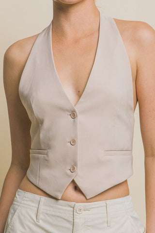 Cropped Waistcoat Vest from Crop Tops collection you can buy now from Fashion And Icon online shop