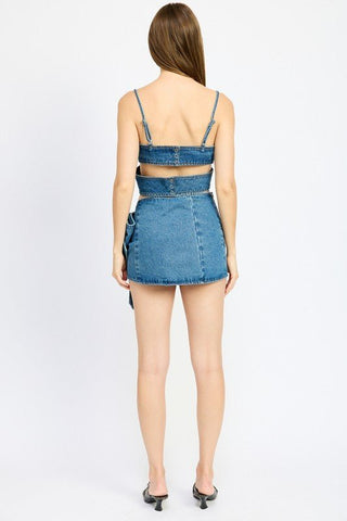 Denim Crop Top from Crop Tops collection you can buy now from Fashion And Icon online shop