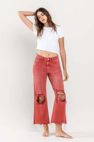 Distressed Crop Flare Jeans from Flare Jeans collection you can buy now from Fashion And Icon online shop