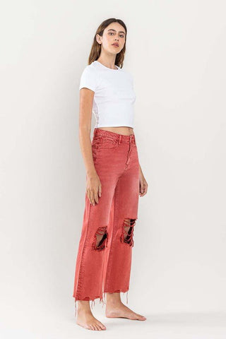 Distressed Crop Flare Jeans from Flare Jeans collection you can buy now from Fashion And Icon online shop