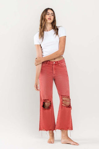 Distressed Crop Flare Jeans from Flare Jeans collection you can buy now from Fashion And Icon online shop