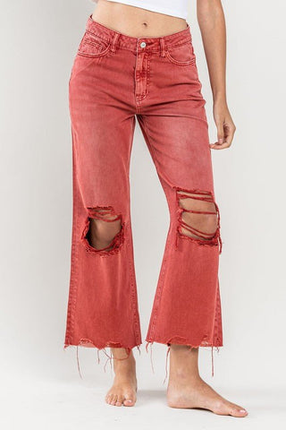 Distressed Crop Flare Jeans from Flare Jeans collection you can buy now from Fashion And Icon online shop