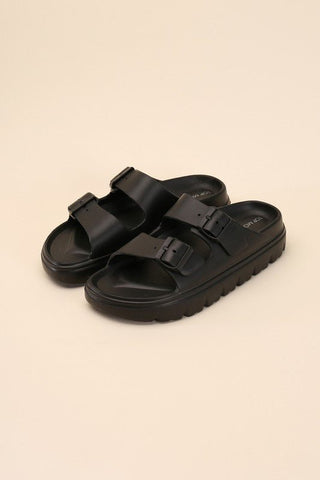 Double Buckle Slides from Slippers collection you can buy now from Fashion And Icon online shop