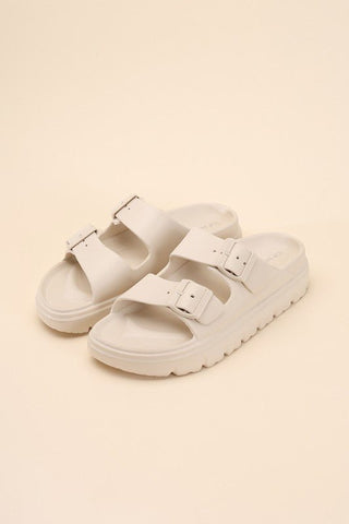 Double Buckle Slides from Slippers collection you can buy now from Fashion And Icon online shop