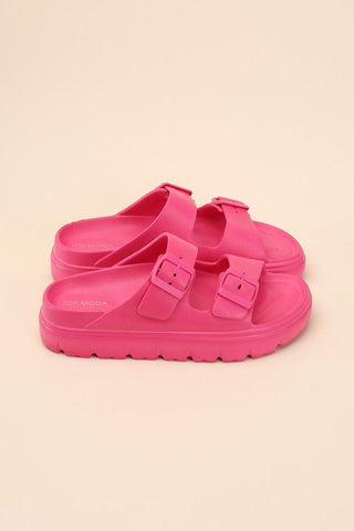 Double Buckle Slides from Slippers collection you can buy now from Fashion And Icon online shop