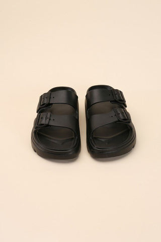 Double Buckle Slides from Slippers collection you can buy now from Fashion And Icon online shop