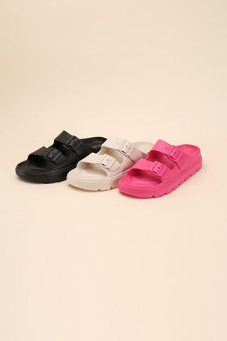 Double Buckle Slides from Slippers collection you can buy now from Fashion And Icon online shop