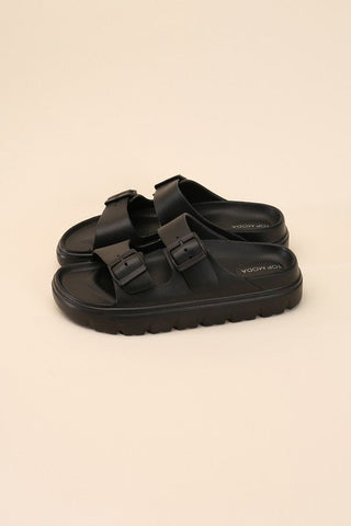 Double Buckle Slides from Slippers collection you can buy now from Fashion And Icon online shop