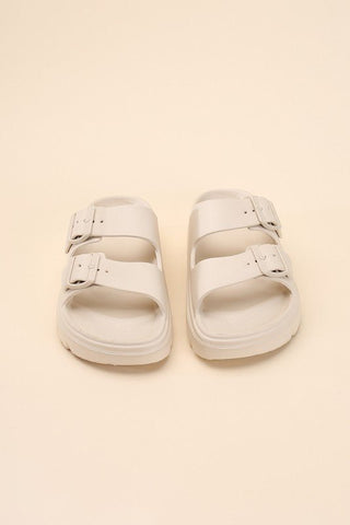 Double Buckle Slides from Slippers collection you can buy now from Fashion And Icon online shop