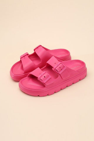 Double Buckle Slides from Slippers collection you can buy now from Fashion And Icon online shop