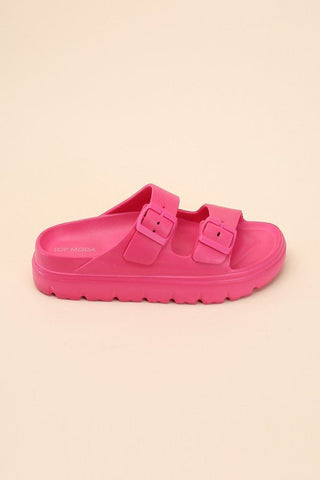 Double Buckle Slides from Slippers collection you can buy now from Fashion And Icon online shop