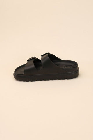 Double Buckle Slides from Slippers collection you can buy now from Fashion And Icon online shop