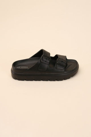 Double Buckle Slides from Slippers collection you can buy now from Fashion And Icon online shop