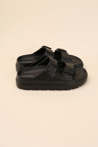 Double Buckle Slides from Slippers collection you can buy now from Fashion And Icon online shop