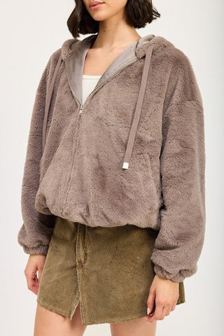 Faux Fur Hoodie from Faux Fur Coat collection you can buy now from Fashion And Icon online shop