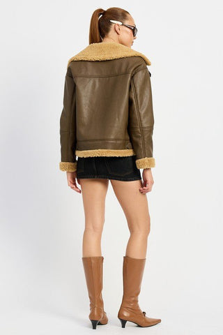 Faux Shearling Jacket from Jackets collection you can buy now from Fashion And Icon online shop