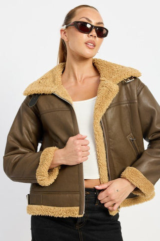 Faux Shearling Jacket from Jackets collection you can buy now from Fashion And Icon online shop