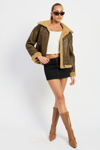 Faux Shearling Jacket from Jackets collection you can buy now from Fashion And Icon online shop