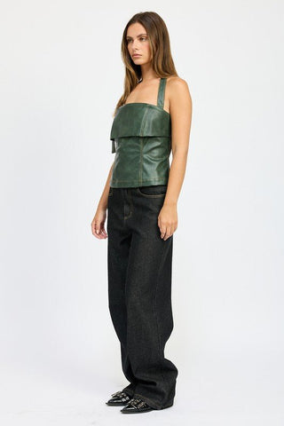 Fleece Lined Denim Pants from Wide leg Jeans collection you can buy now from Fashion And Icon online shop