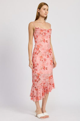 Floral Ruffle Dress from Midi Dresses collection you can buy now from Fashion And Icon online shop