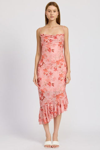 Floral Ruffle Dress from Midi Dresses collection you can buy now from Fashion And Icon online shop