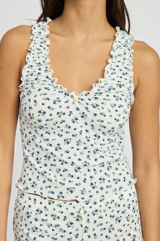 Floral Tank Top from Basic Tops collection you can buy now from Fashion And Icon online shop