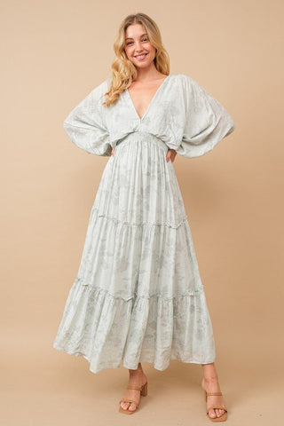 Flutter Sleeve Floral Maxi Dress from Maxi Dresses collection you can buy now from Fashion And Icon online shop