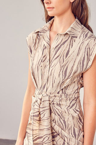 Front Tie Shirt Dress from Mini Dress collection you can buy now from Fashion And Icon online shop