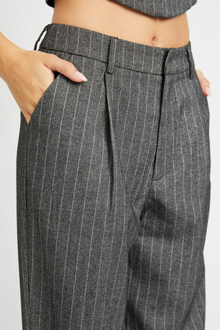 Gray Pinstripe Pants from Pants collection you can buy now from Fashion And Icon online shop