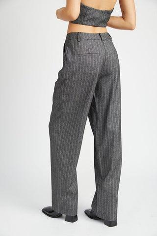 Gray Pinstripe Pants from Pants collection you can buy now from Fashion And Icon online shop