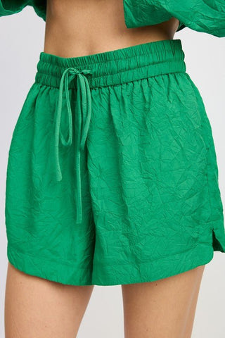 Green Pull On Shorts from Shorts collection you can buy now from Fashion And Icon online shop