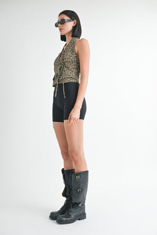 Halter Neck Leopard Print Top from Sleeveless Top collection you can buy now from Fashion And Icon online shop