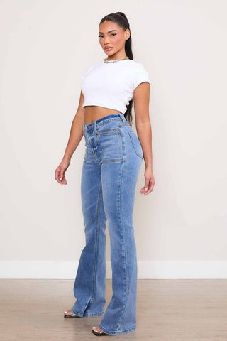 High Rise Bootcut Jeans from Jeans collection you can buy now from Fashion And Icon online shop