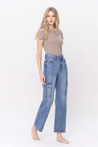 High Rise Cargo Jeans from Jeans collection you can buy now from Fashion And Icon online shop