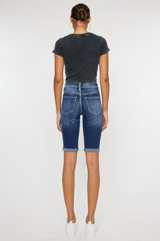 High Rise Denim Bermuda Shorts from Denim Shorts collection you can buy now from Fashion And Icon online shop