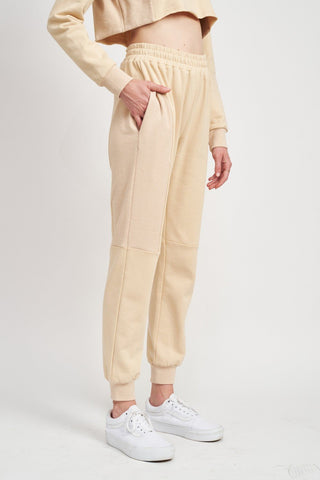 Jogger Pants With Rib Contrast from collection you can buy now from Fashion And Icon online shop