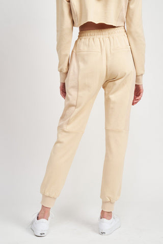 Jogger Pants With Rib Contrast from collection you can buy now from Fashion And Icon online shop