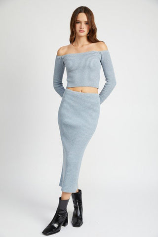 Knit Midi Skirt from Midi Skirts collection you can buy now from Fashion And Icon online shop