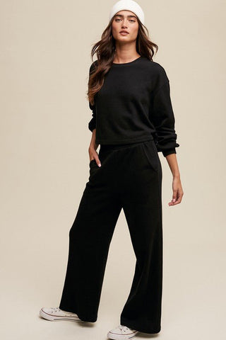 Knit Sweat Top and Pants Athleisure Lounge Sets from Lounge Sets collection you can buy now from Fashion And Icon online shop