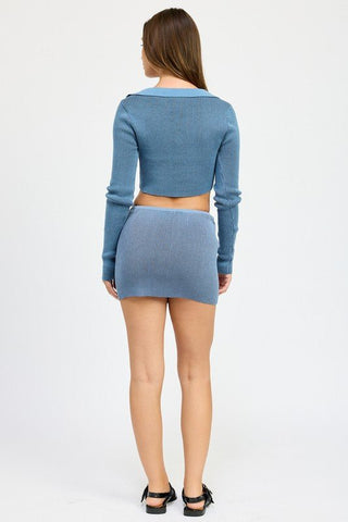 Knitted Mini Skirt from Mini Skirts collection you can buy now from Fashion And Icon online shop