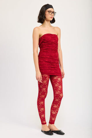 Lace Tube Dress and Lace Leggings from Mini Dresses collection you can buy now from Fashion And Icon online shop