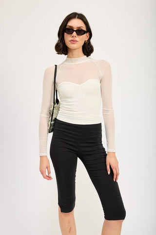 Laura Sheer Long Sleeve Top from Long Sleeve Top collection you can buy now from Fashion And Icon online shop