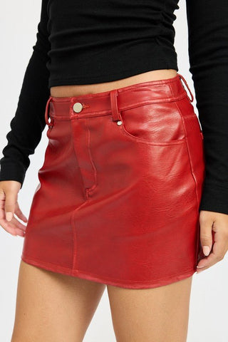 Leather Mini Skirt from Mini Skirts collection you can buy now from Fashion And Icon online shop