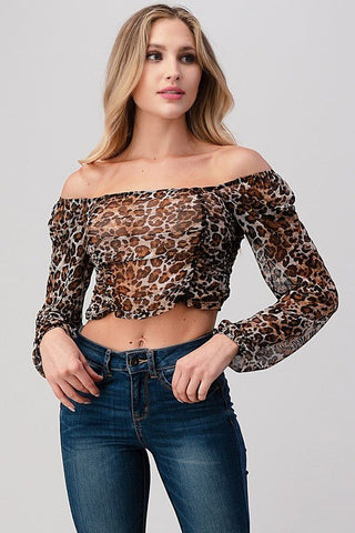 Leopard Print Crop Top from Crop Tops collection you can buy now from Fashion And Icon online shop