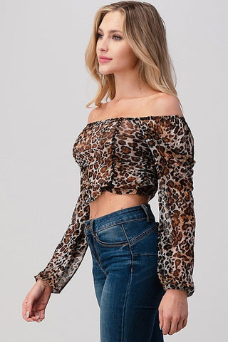 Leopard Print Crop Top from Crop Tops collection you can buy now from Fashion And Icon online shop