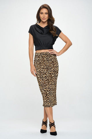 Leopard Print Skirt from Midi Skirts collection you can buy now from Fashion And Icon online shop