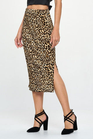 Leopard Print Skirt from Midi Skirts collection you can buy now from Fashion And Icon online shop