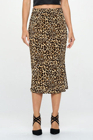 Leopard Print Skirt from Midi Skirts collection you can buy now from Fashion And Icon online shop