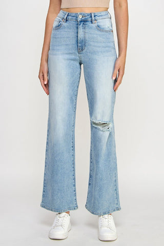 Light Blue Relaxed Fit Wide Leg Jeans from Wide leg Jeans collection you can buy now from Fashion And Icon online shop